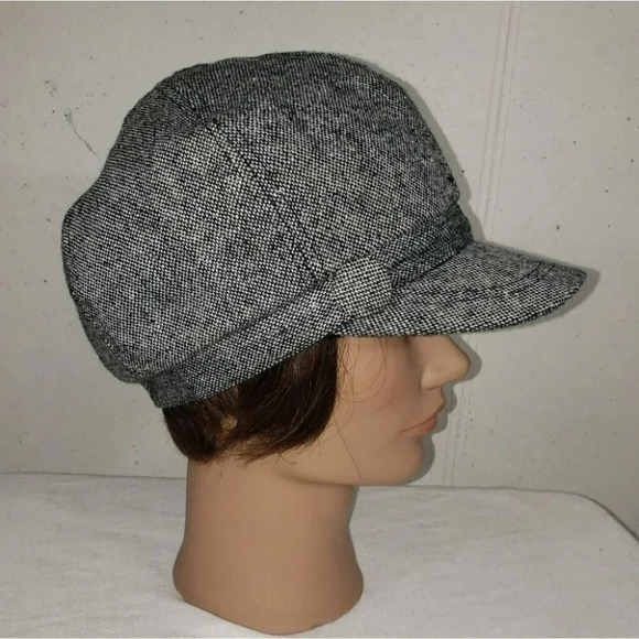 Fashion Black/ white‎ tweed Gatsby hat - Picture 3 of 6